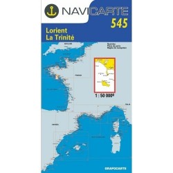 Carte navicarte n°545 Lorient, La Trinité, Belle-Ile, Houat