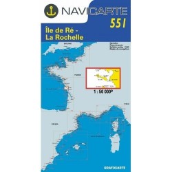 Carte navicarte n°551 Ile de Ré, La Rochelle