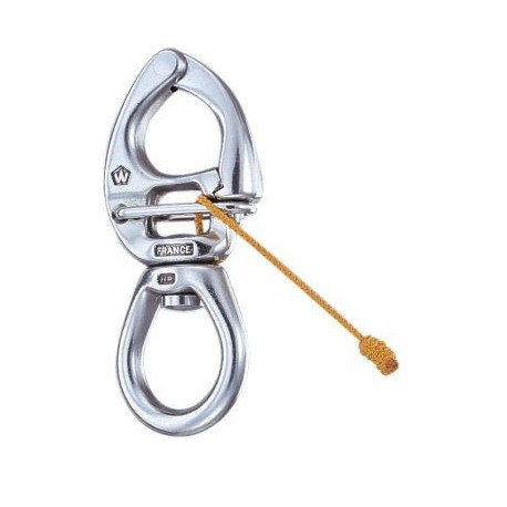 Mousqueton grand oeil à ouverture sous charge 160mm