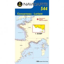 Carte navicarte n°544 Concarneau, Lorient, Ile de Groix