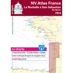 NV charts FR8 La Rochelle à San Sebastian - Bordeaux