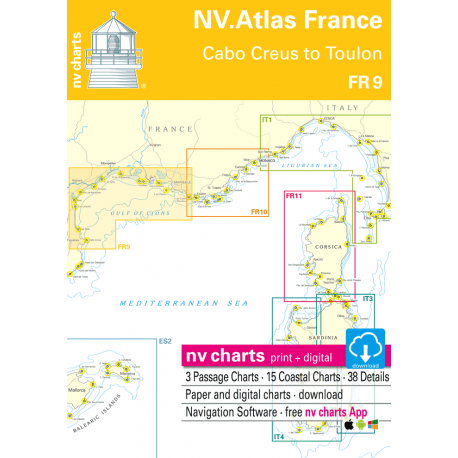 NV charts FR9 Du cap Creus à Toulon