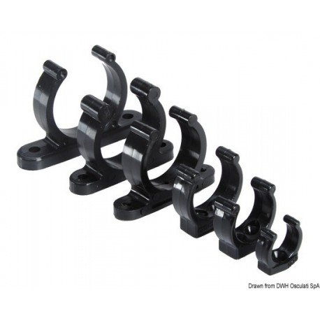 Clip plastique 30mm noir - vendu par lot de 10