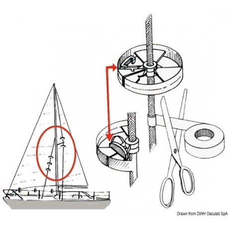 Sailguard rondelles de protection pour voiles par 2
