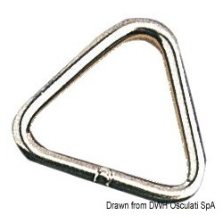 Anneau inox triangulaire 5x30mm lot de 10