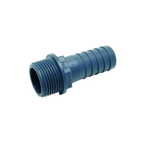 Raccord mâle plastique cannele 1''1/4 dia 38mm