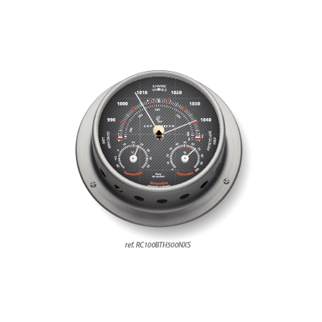 Baromètre/ thermomètre/ hygromètre RACING 100mm inox - Nautistock